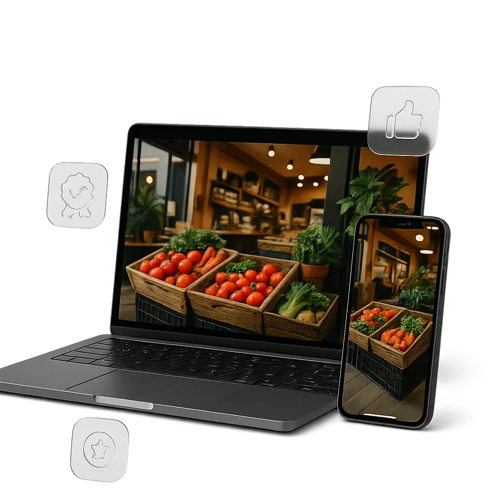 High-performance responsive website and local SEO dashboard mockup for Grand Haven business