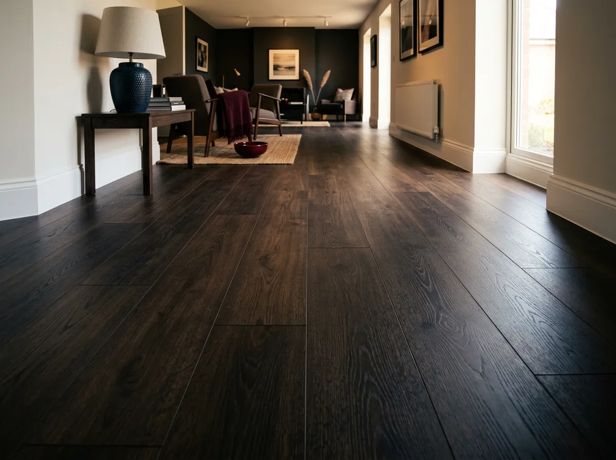 Luxury vinyl plank flooring installed in residential home