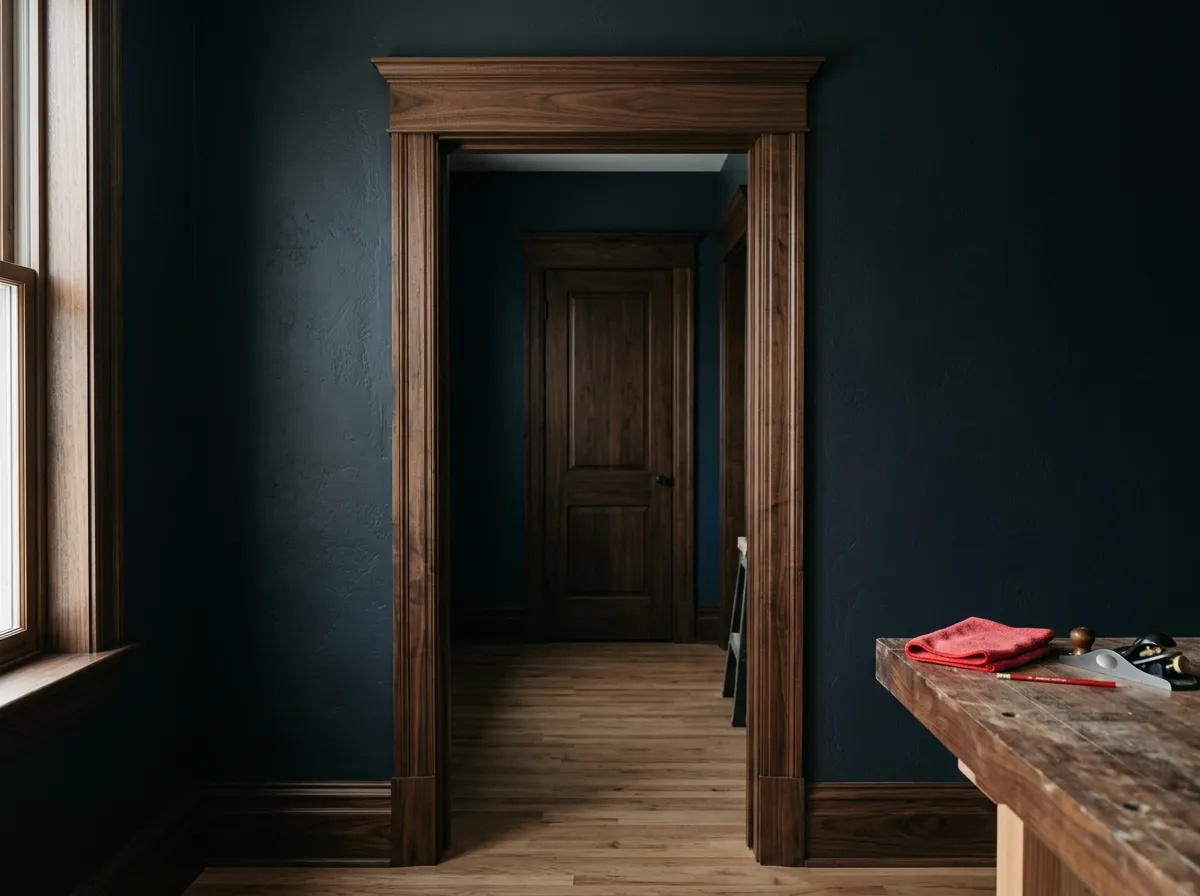 Custom finish carpentry work and doorway casing