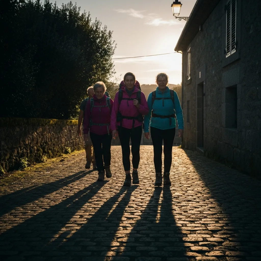 Pilgrims beginning their journey in Sarria