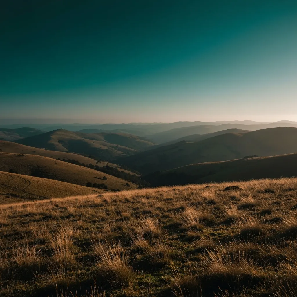 Galician hills outside Portomarín