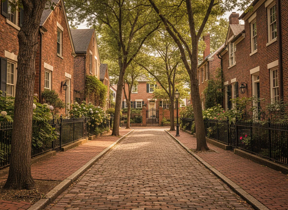 Historic homes in German Village Columbus