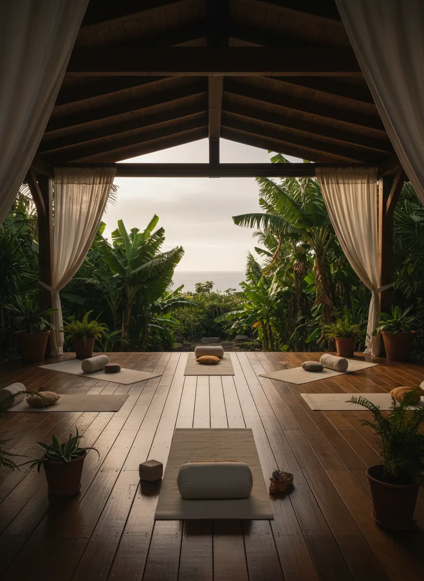 Friedvolle Yoga-Shala auf La Palma