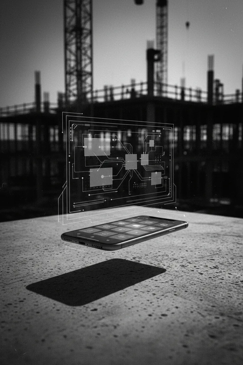 Industrial construction digital system graphic