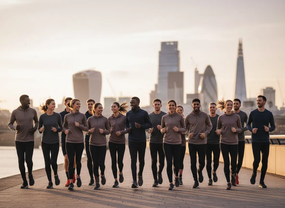 Melior Fitness Run Club group running in London