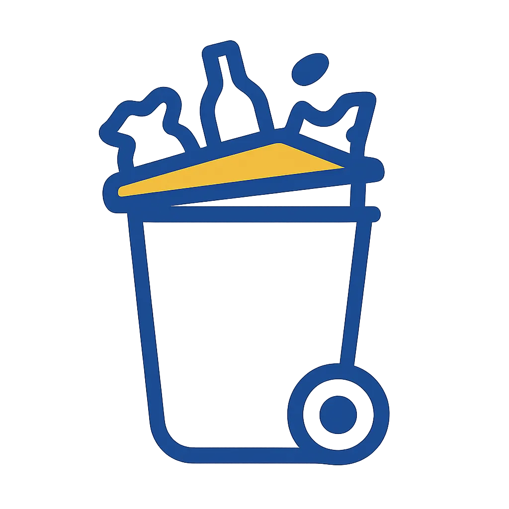General rubbish and junk clearance icon