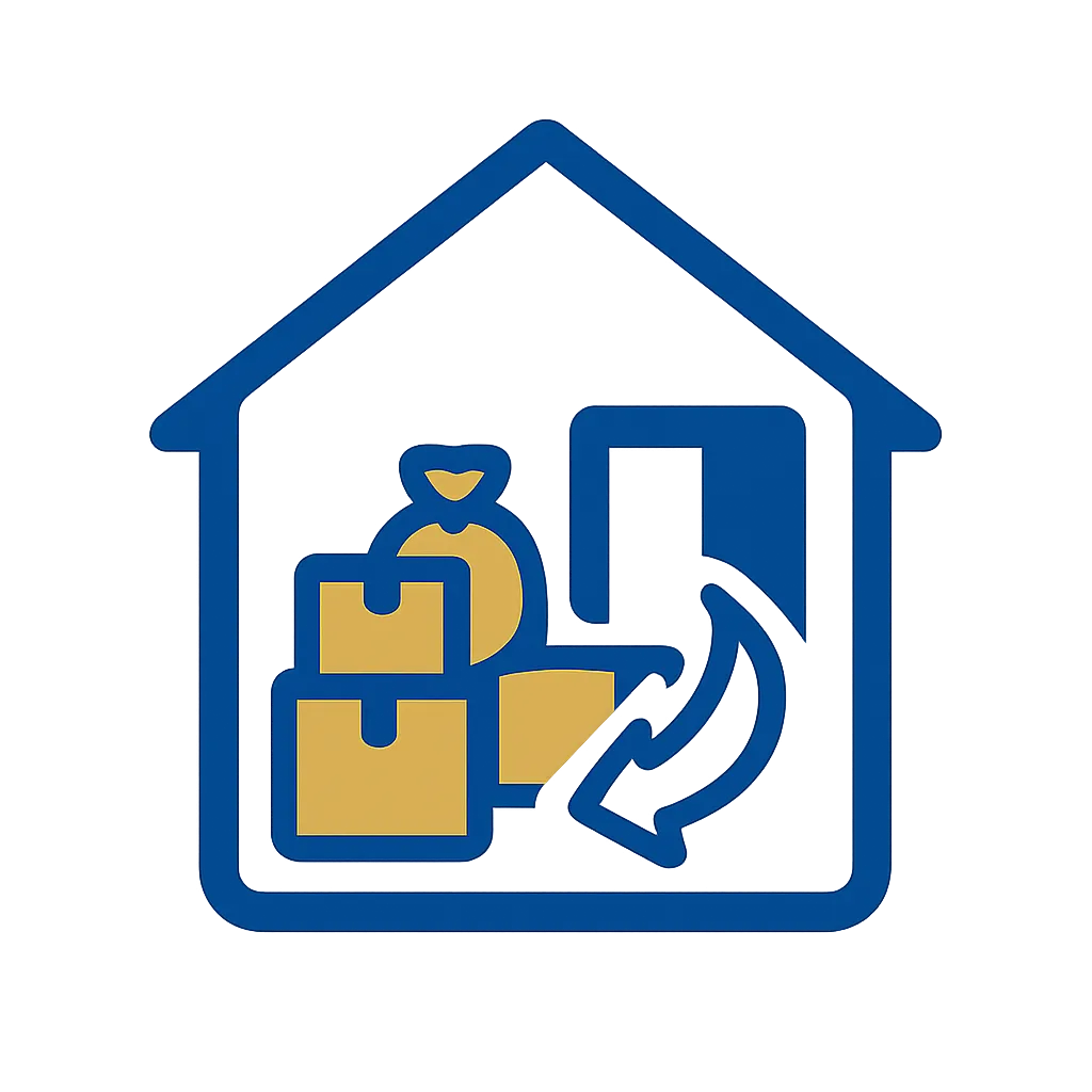 House clearance rubbish removal icon