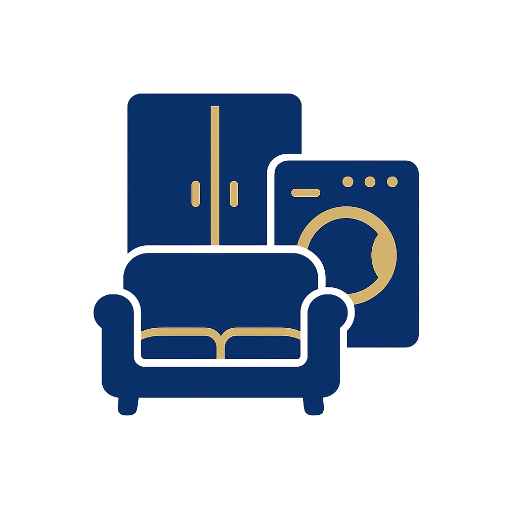 Furniture removal rubbish and junk clearance icon