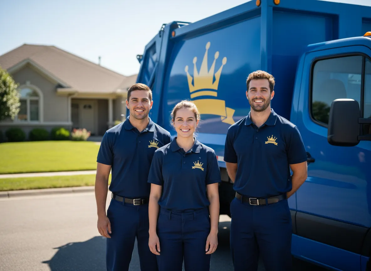 We Move All Kings team and rubbish removal truck after junk clearance