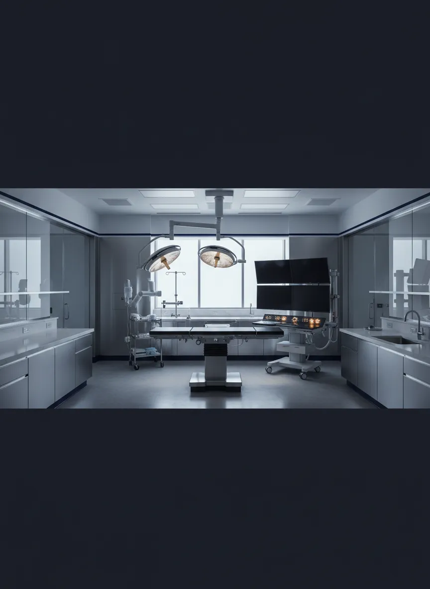 Professional veterinary clinical facility displaying modern diagnostic and surgical equipment