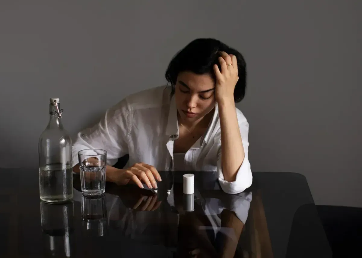 Woman looking thoughtful