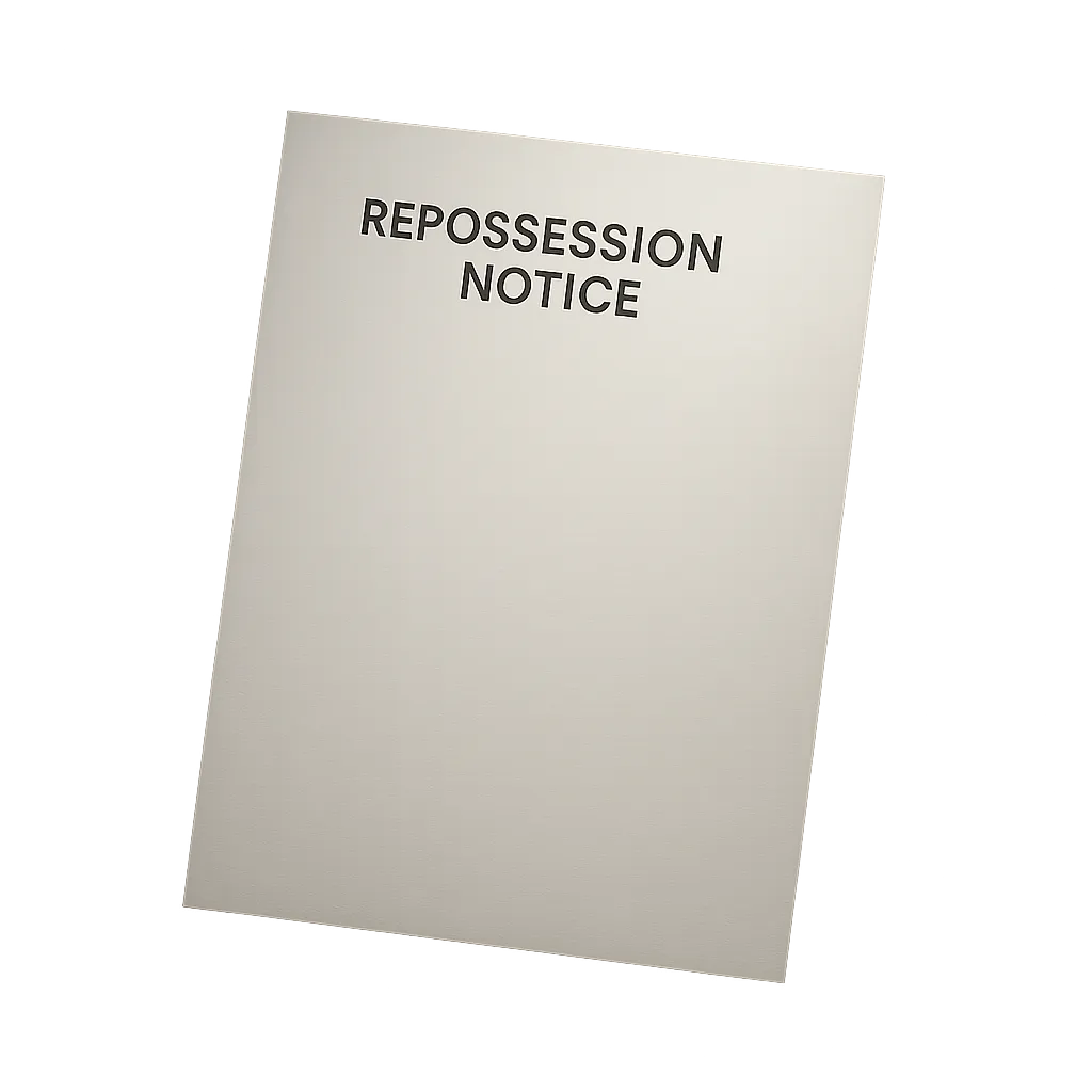 Commercial vehicle repossession holding facility with documented audit records