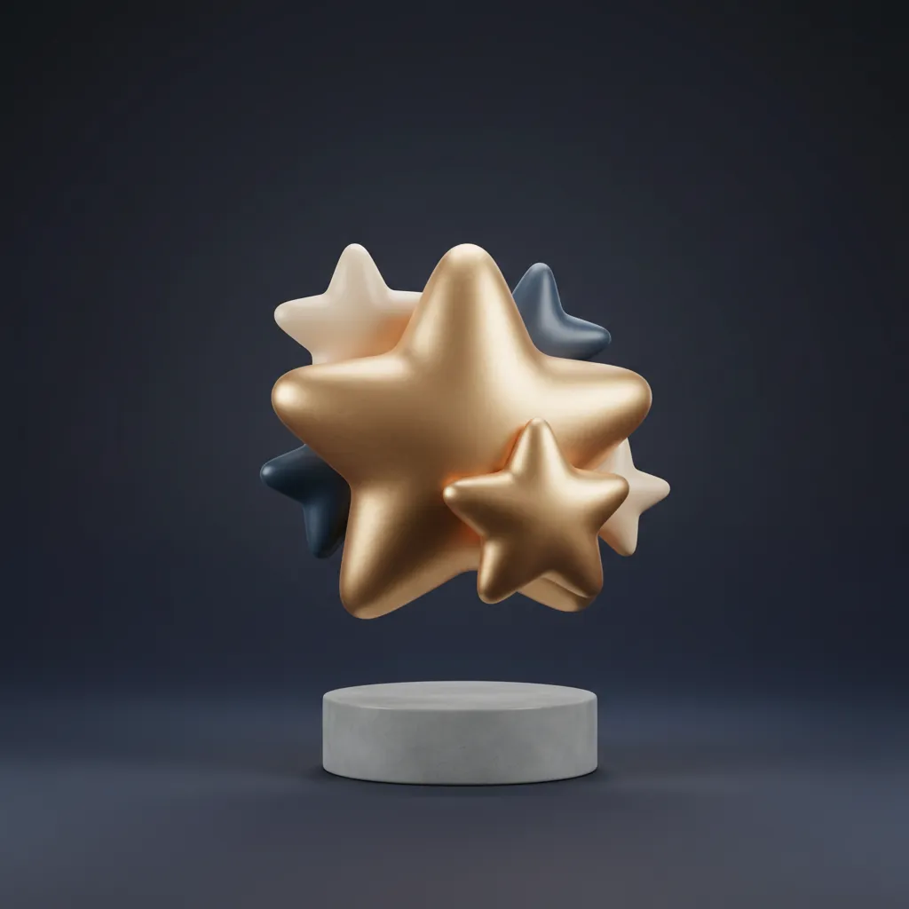 3D-Skulptur Sterne/Bewertung