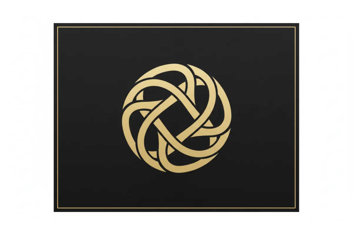 Brand stamp decorative logo for table header