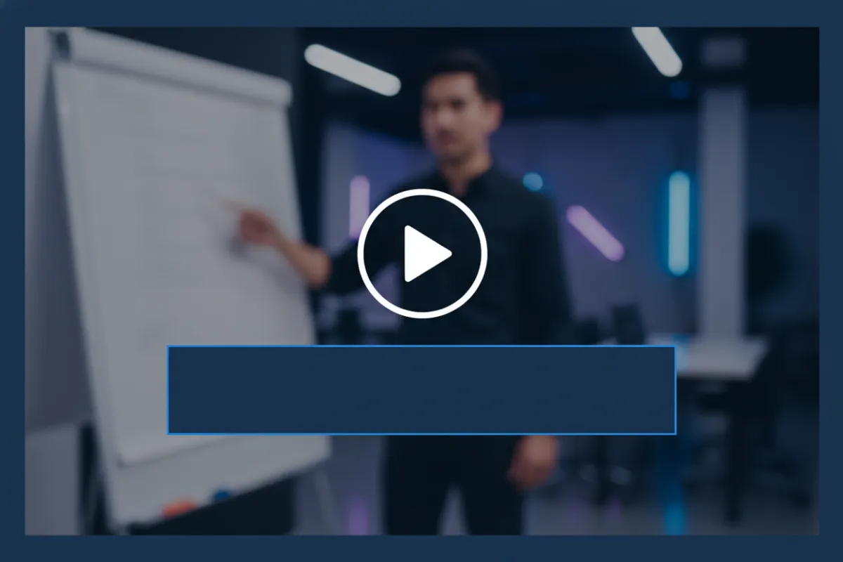 Workshop testimonial video thumbnail with play overlay