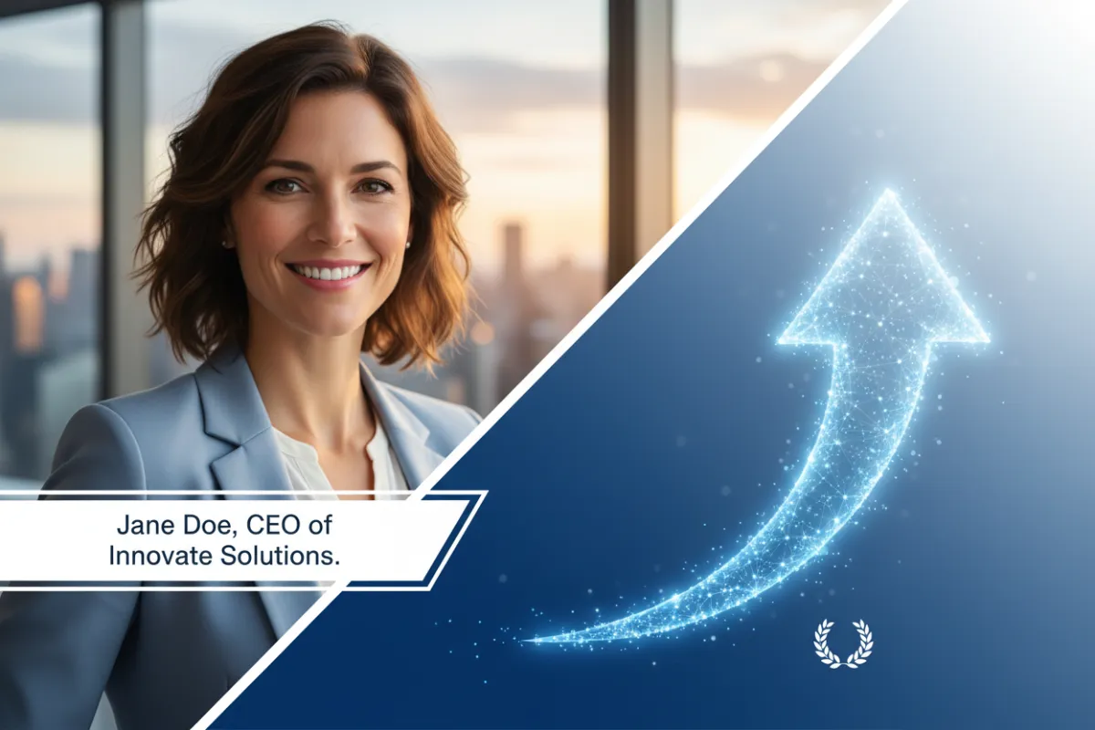 Client case study testimonial video thumbnail with play overlay