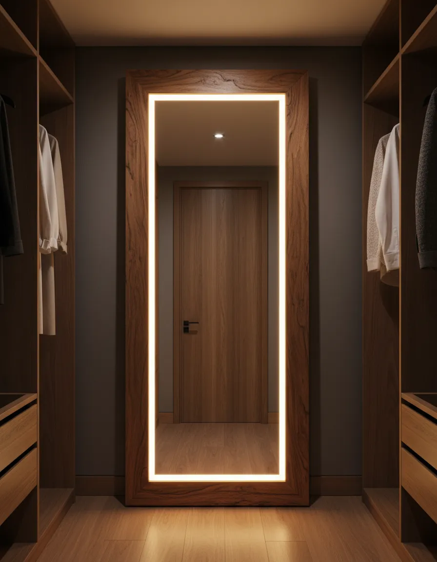 Espejo Moderno Tecarium en vestidor premium