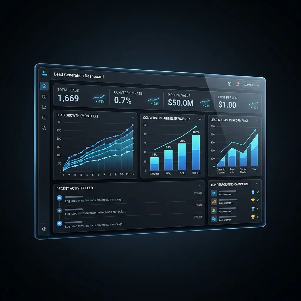 Meta Ads performance dashboard showing lead metrics for contractors
