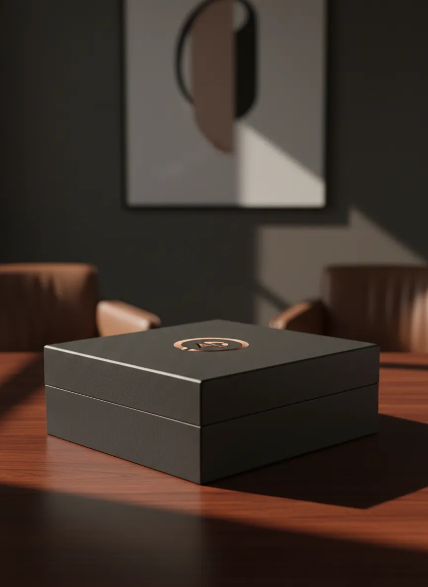 Refined professional gift presented in a premium corporate setting