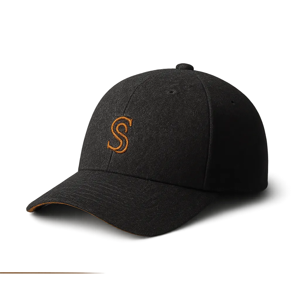 Close-up of premium embroidered hat