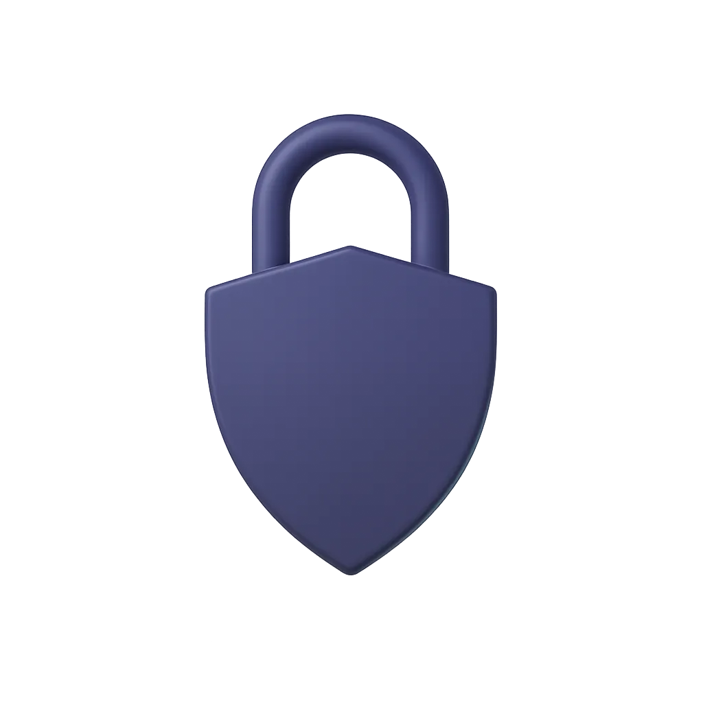 Geometric mono-line lock illustration signaling security