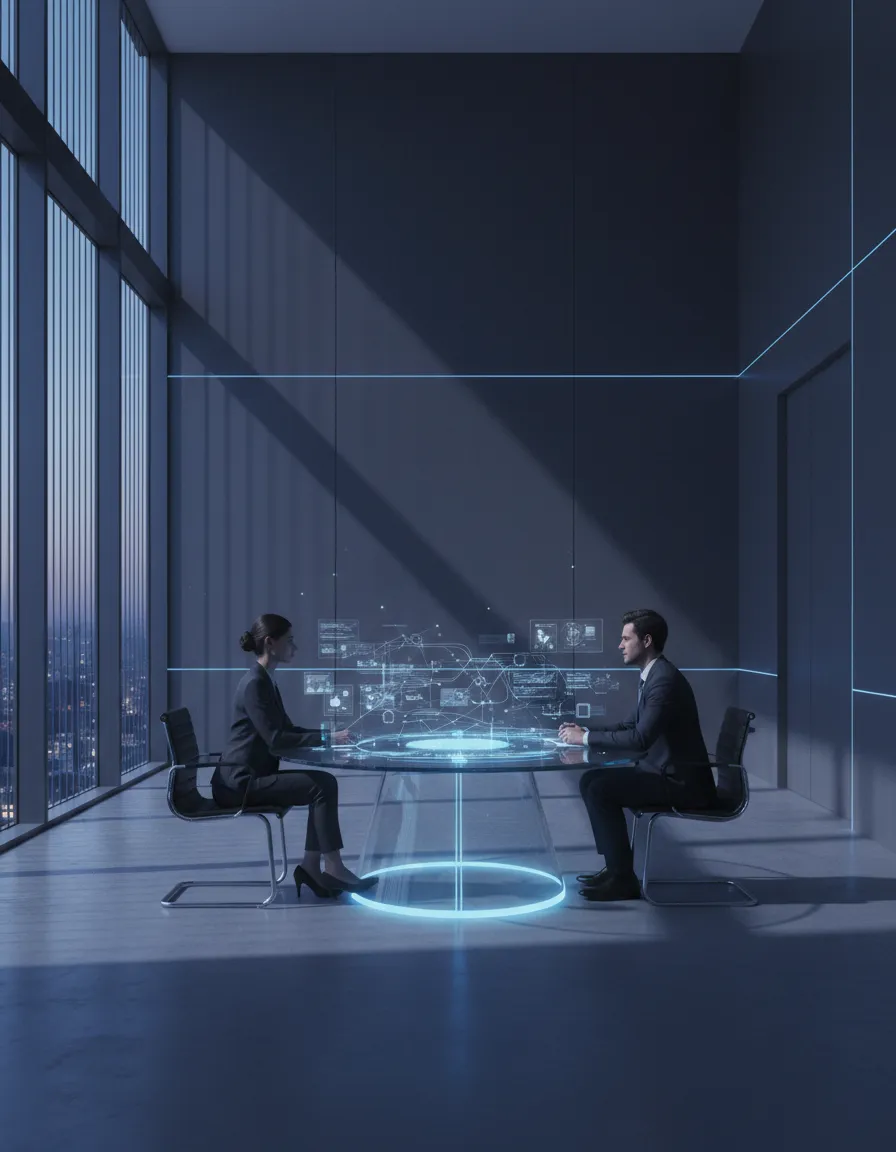 A visionary workspace designed for strategic focus and expansive thinking