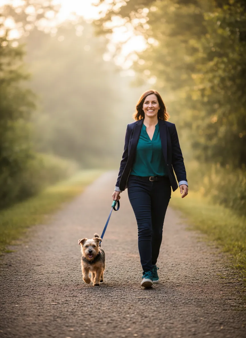 Local professional in Bloomington taking a walk down Constitution Trail