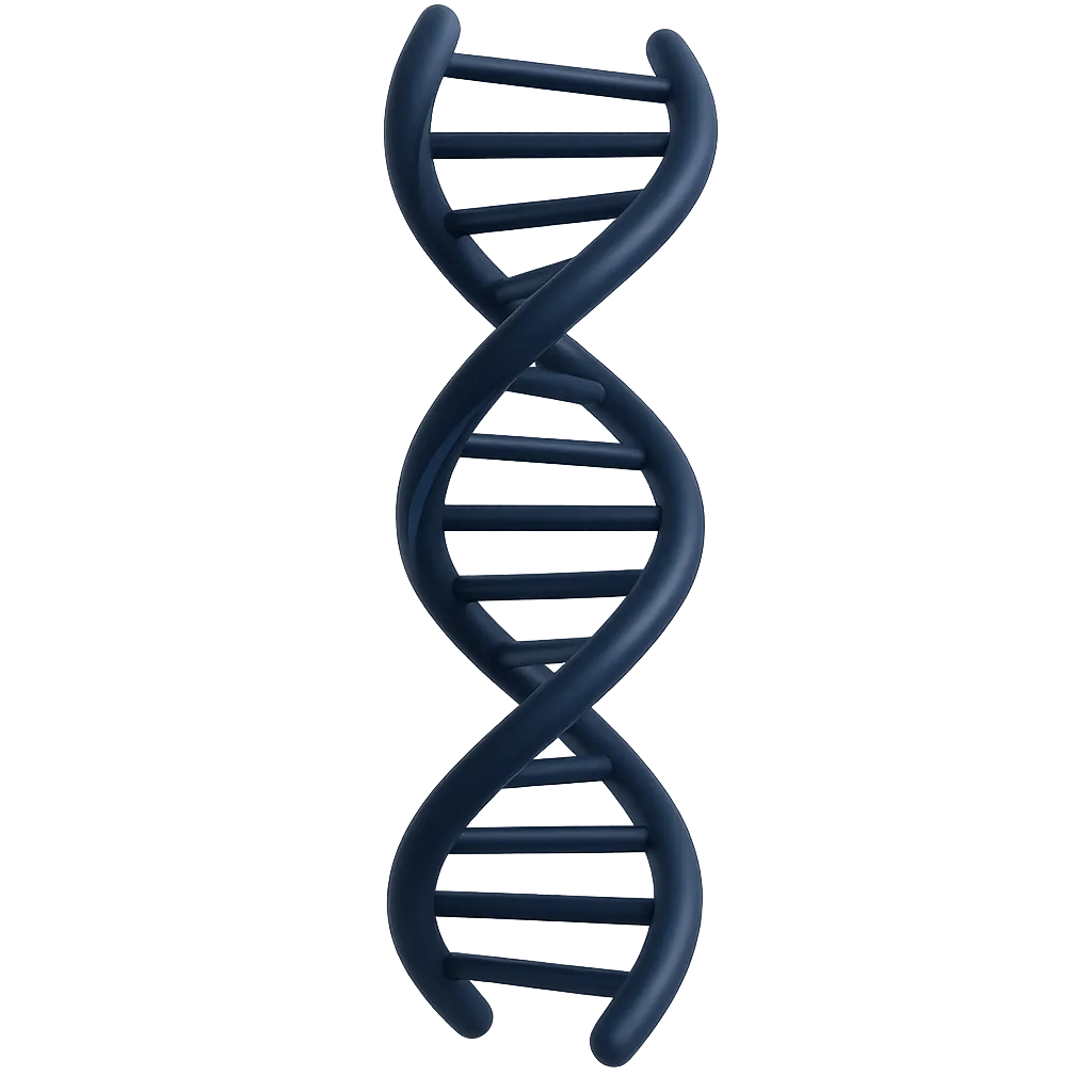 Illustrative DNA helix graphic representing genetic insights