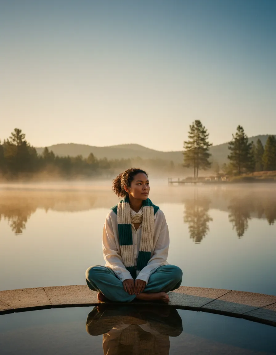 A serene, soft-focus environment representing peace of mind and mental wellness