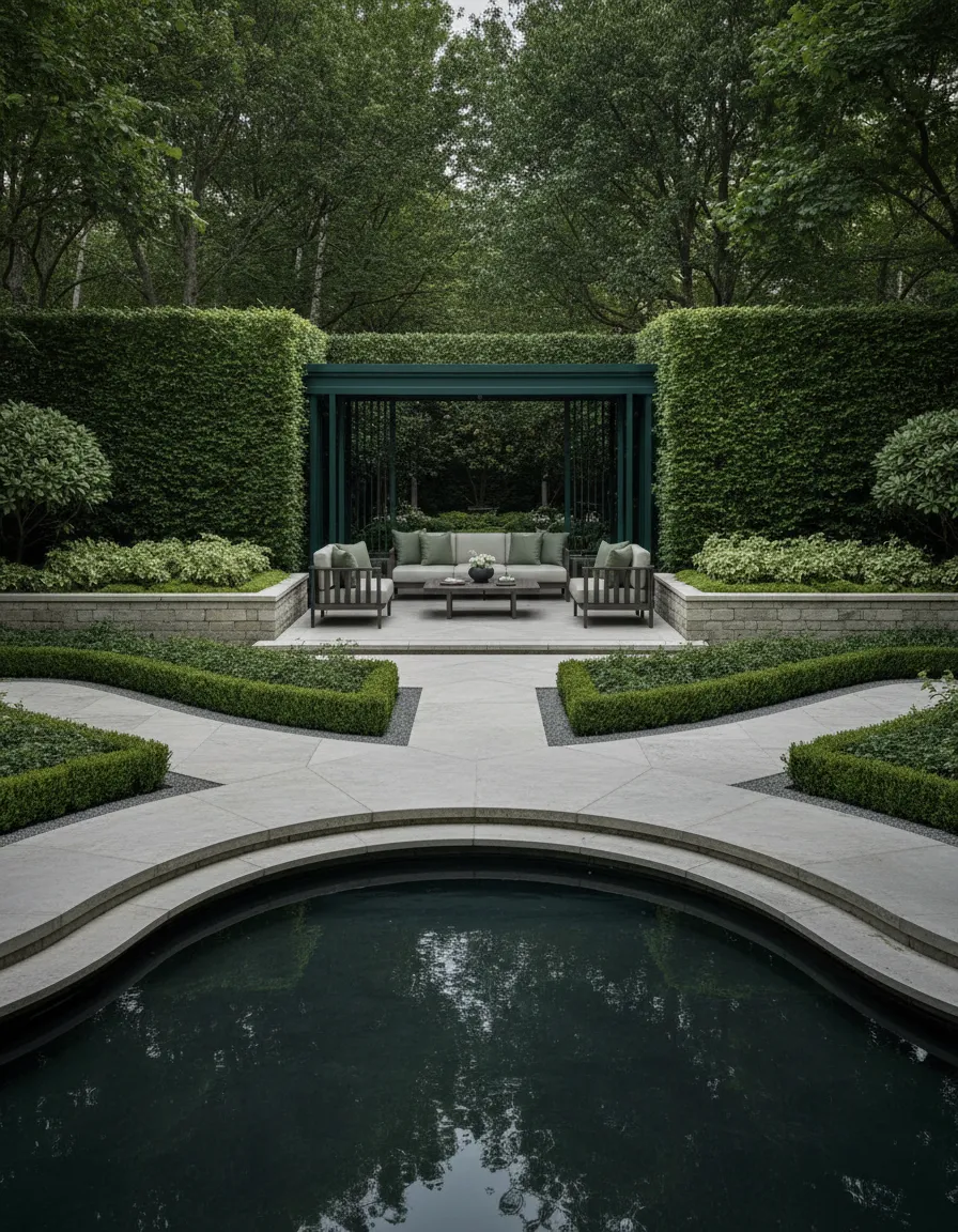 High-end garden architecture and landscaping