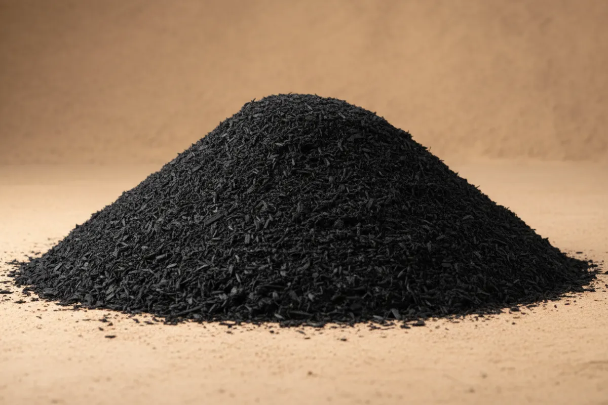 Black Dyed Mulch Sample