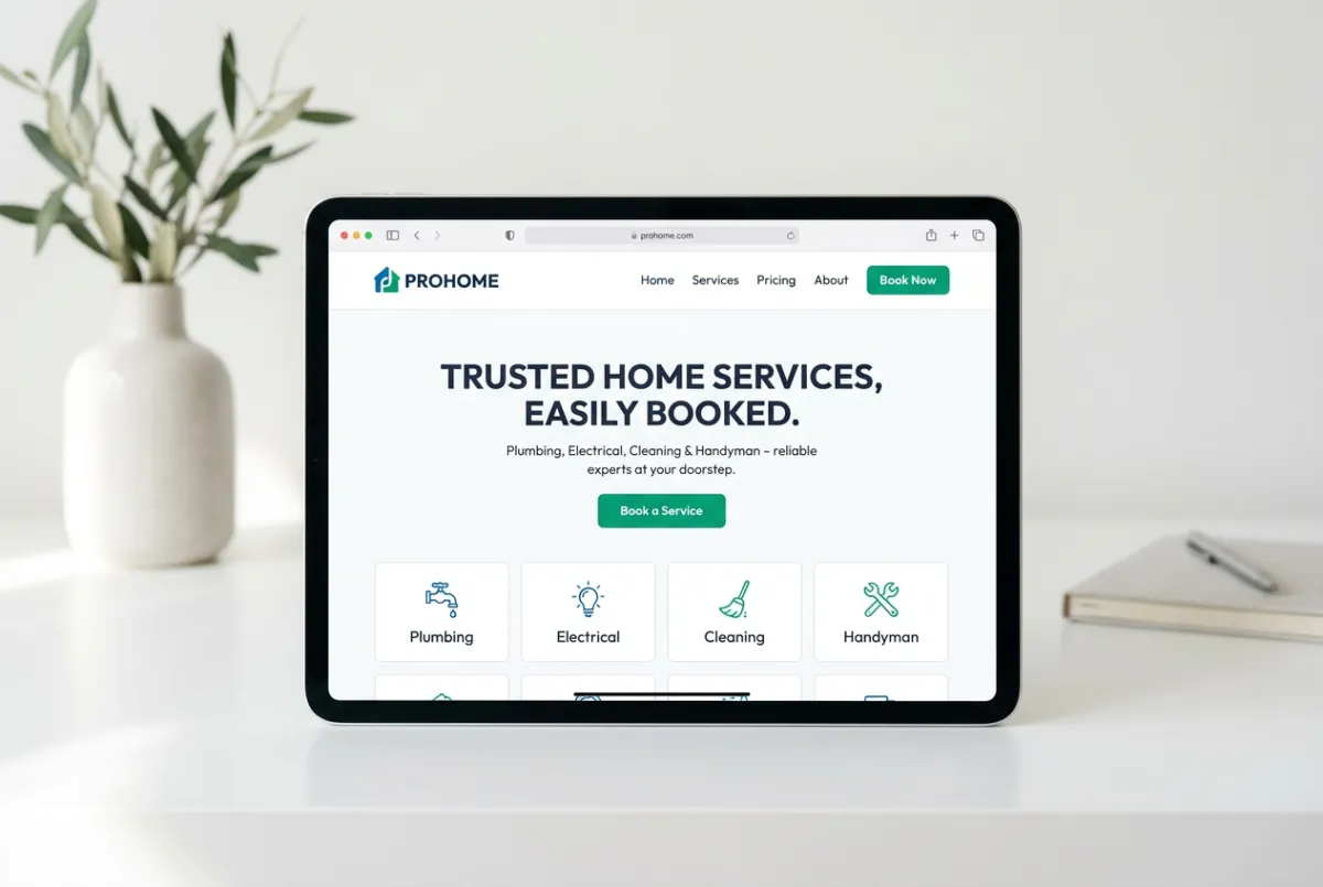Home Services Website Screenshot Preview