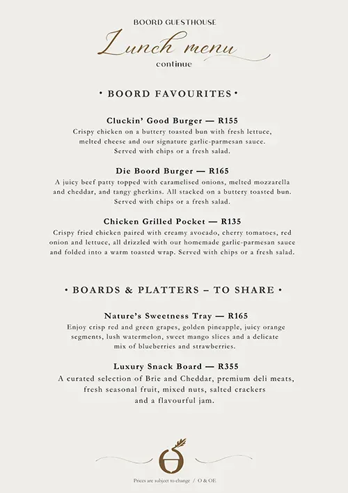 Lunch Menu Page 2