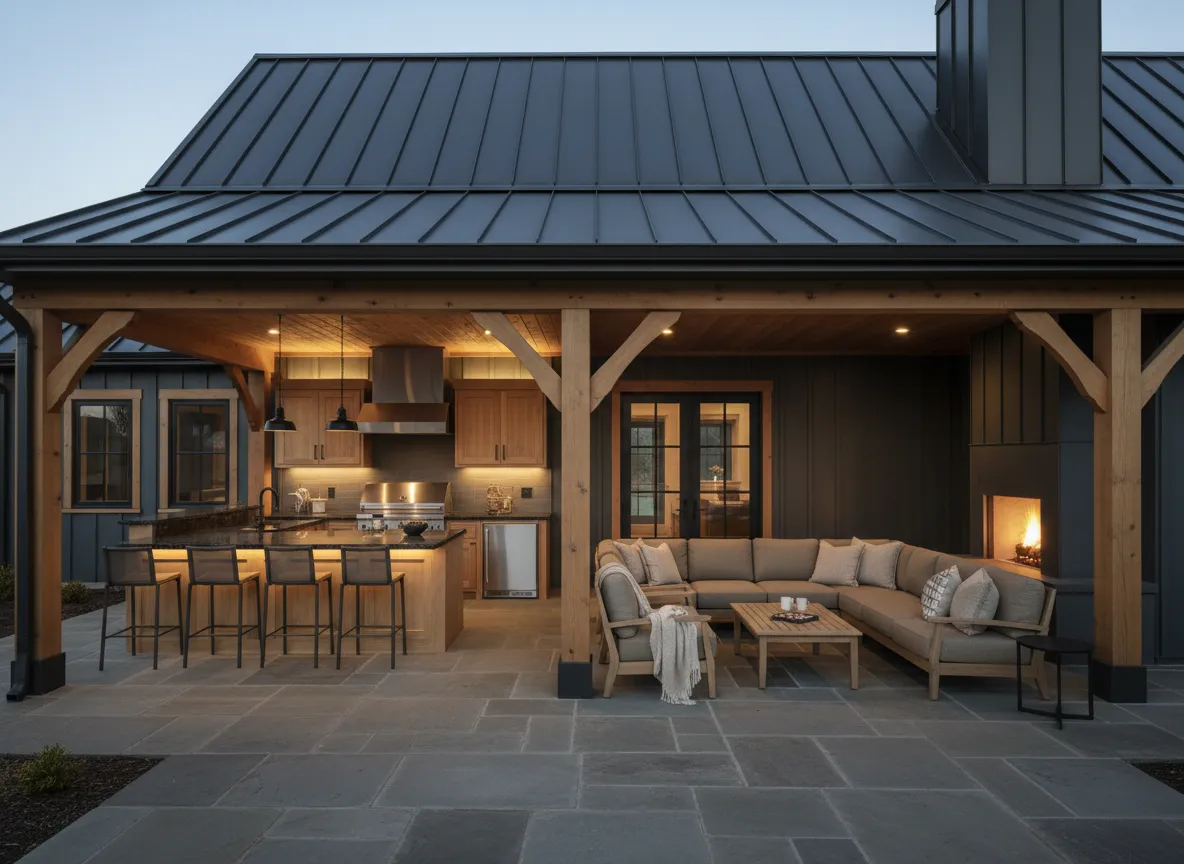 Large covered porches and outdoor living area