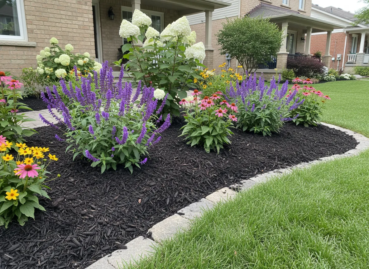 Flower bed refresh in Etobicoke GTA