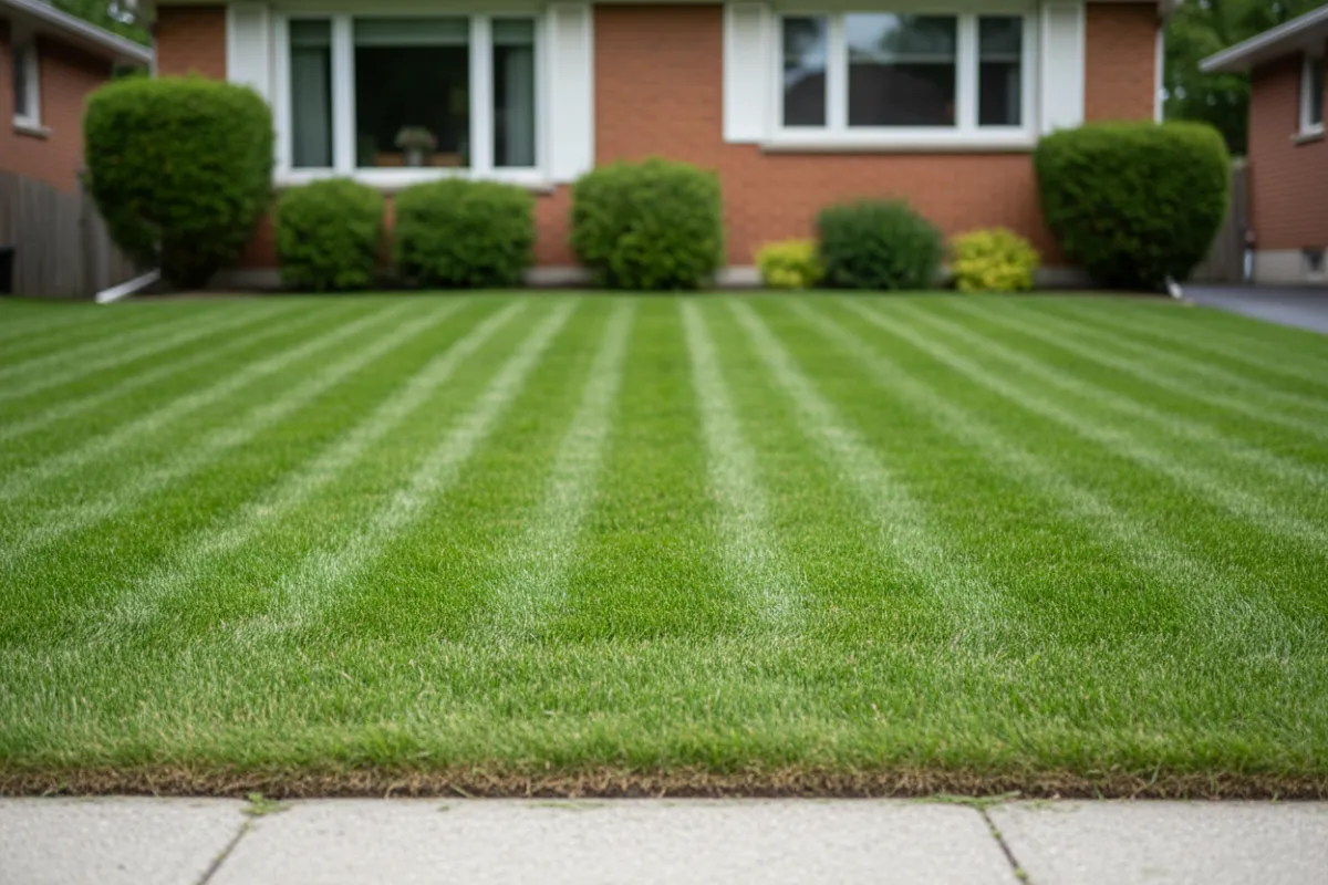 Lawn care service in Etobicoke - freshly mowed front yard