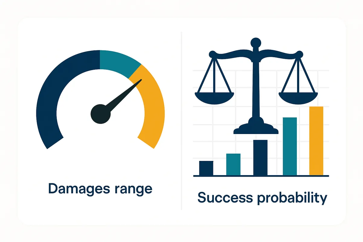 How It Works — Instant AI case estimate with legal document visuals
