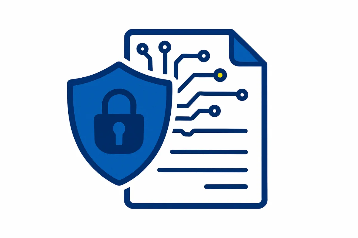 Questionnaire Privacy — Shielded, encrypted AI legal form with lock icon
