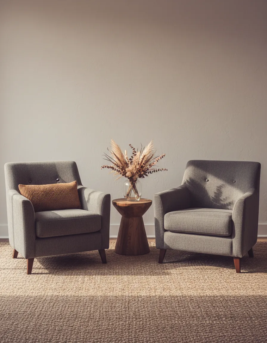 A warm, soft-focus environment representing the safe sanctuary at Blissed Being
