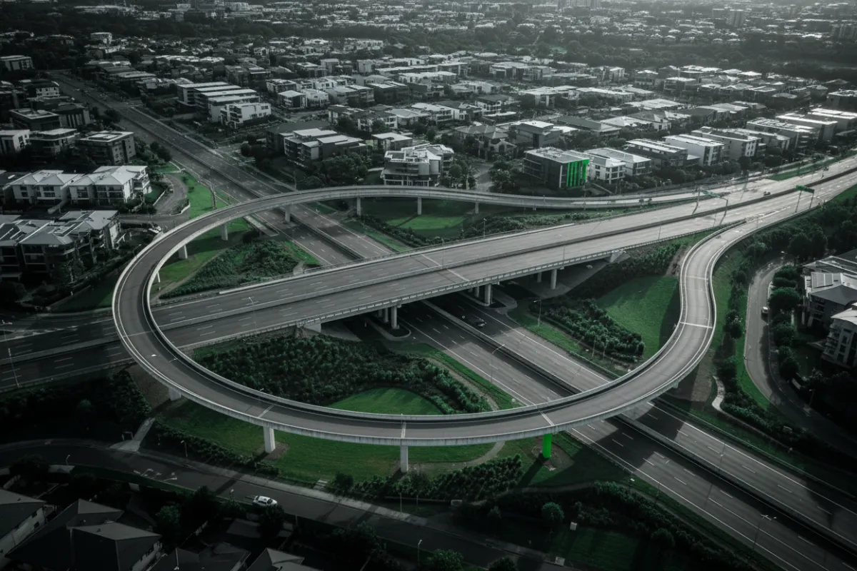 Brisbane Metropol aerial photography showing infrastructure scale