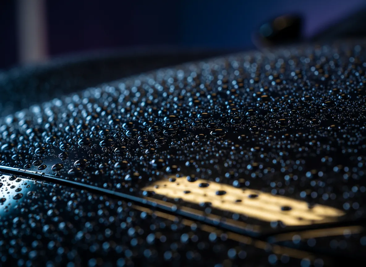 Ceramic coating water beading on exotic car paint