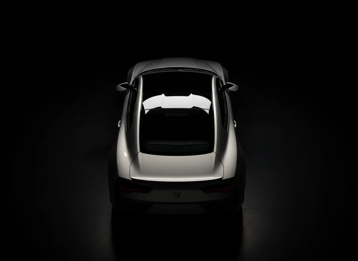 Gloss black roof wrap on sports coupe
