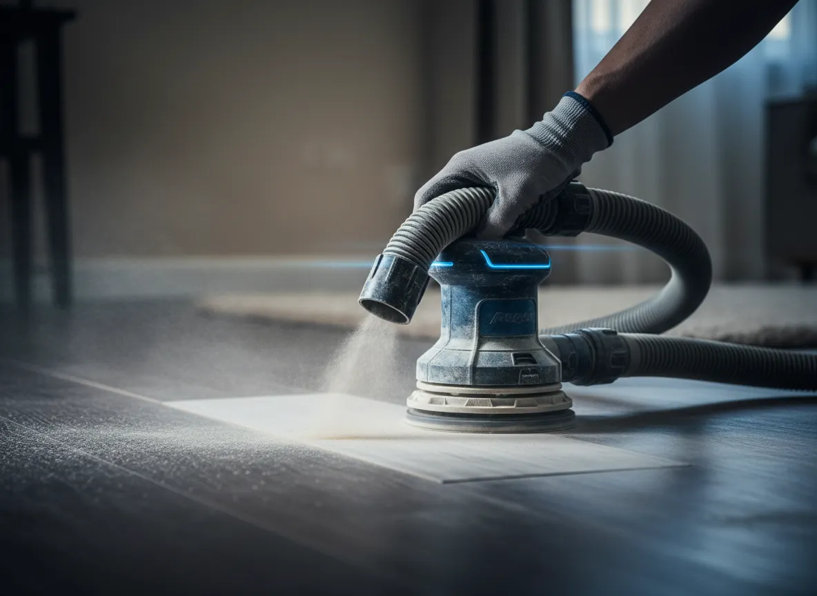Vacuum-assisted HEPA sanding