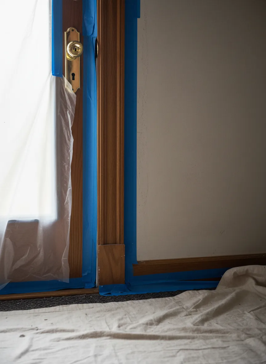 Careful masking of trim and hardware.