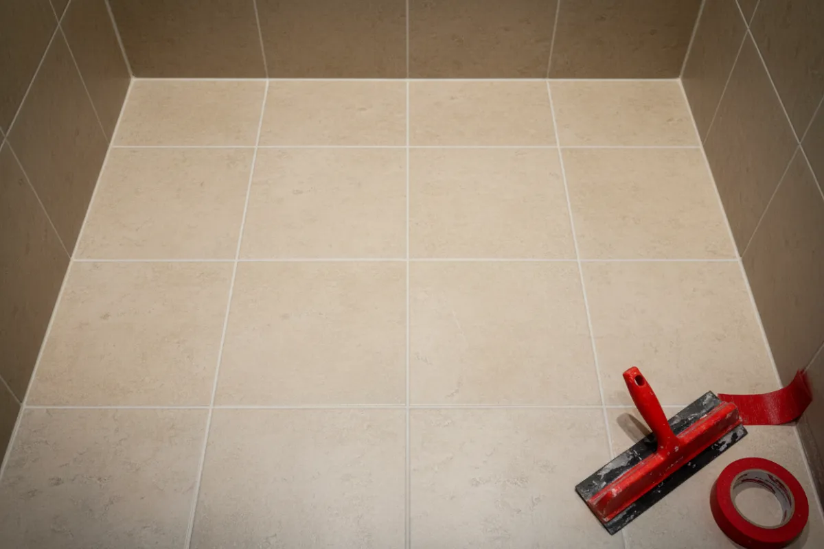 Restored grout with perfect color matching