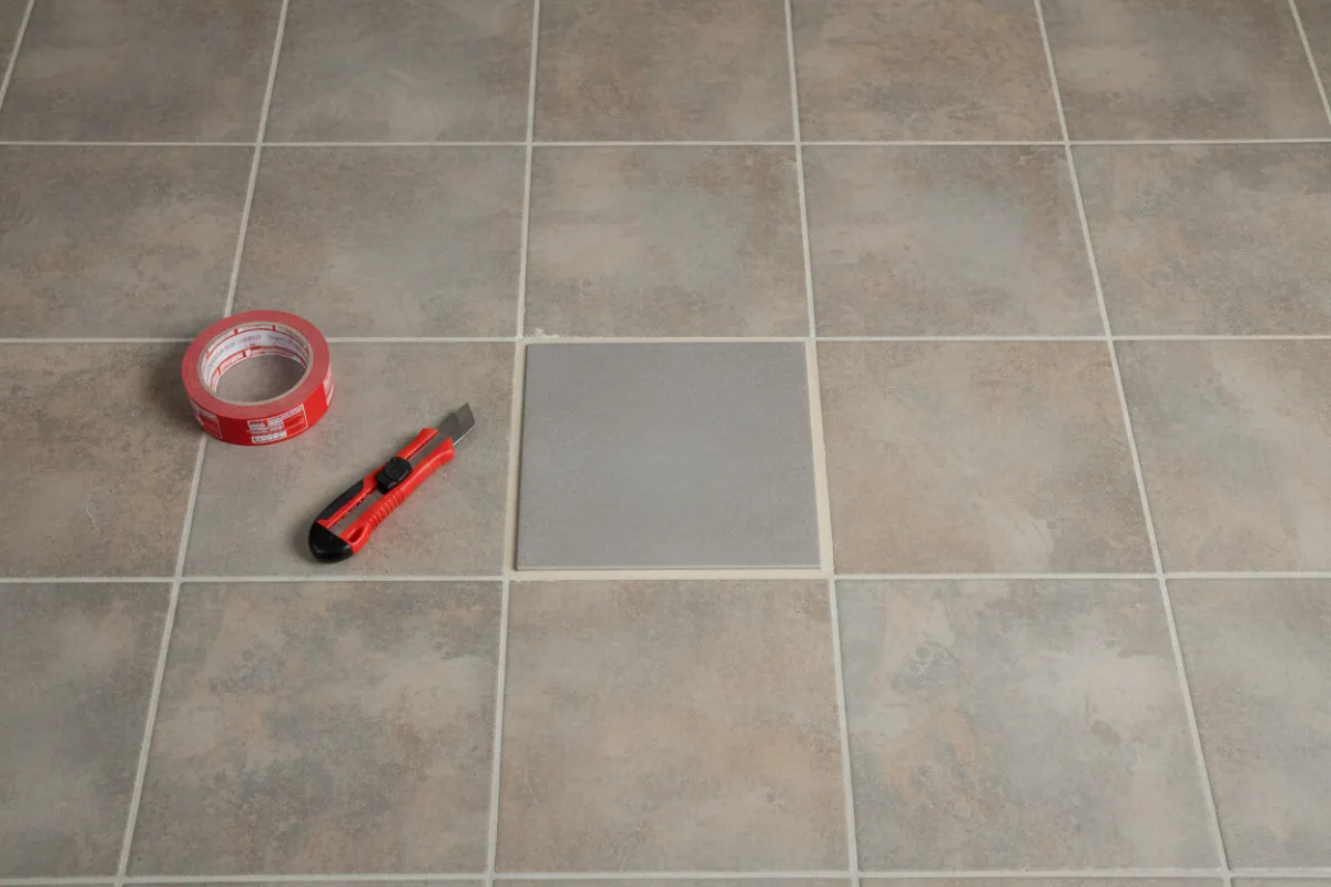 Seamless cracked tile replacement results