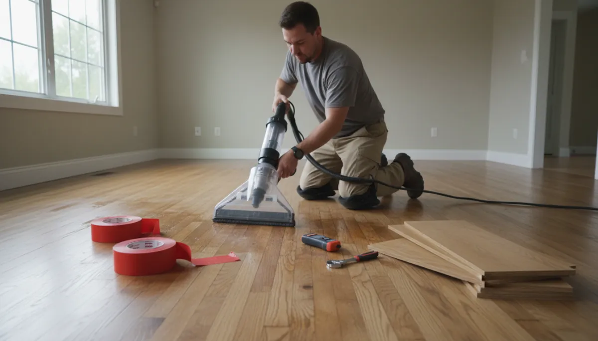 Water damage and cupped hardwood floor restoration