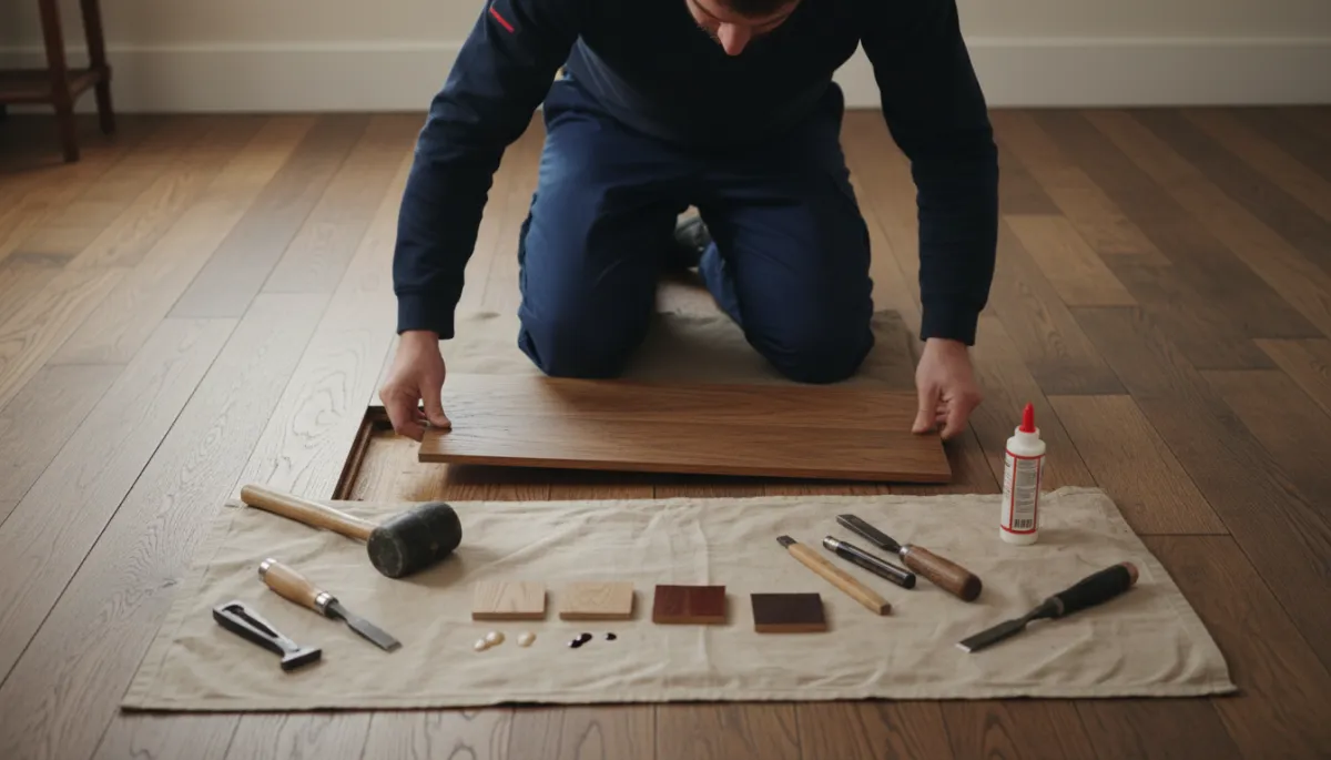 Lacing in new hardwood boards into existing floor
