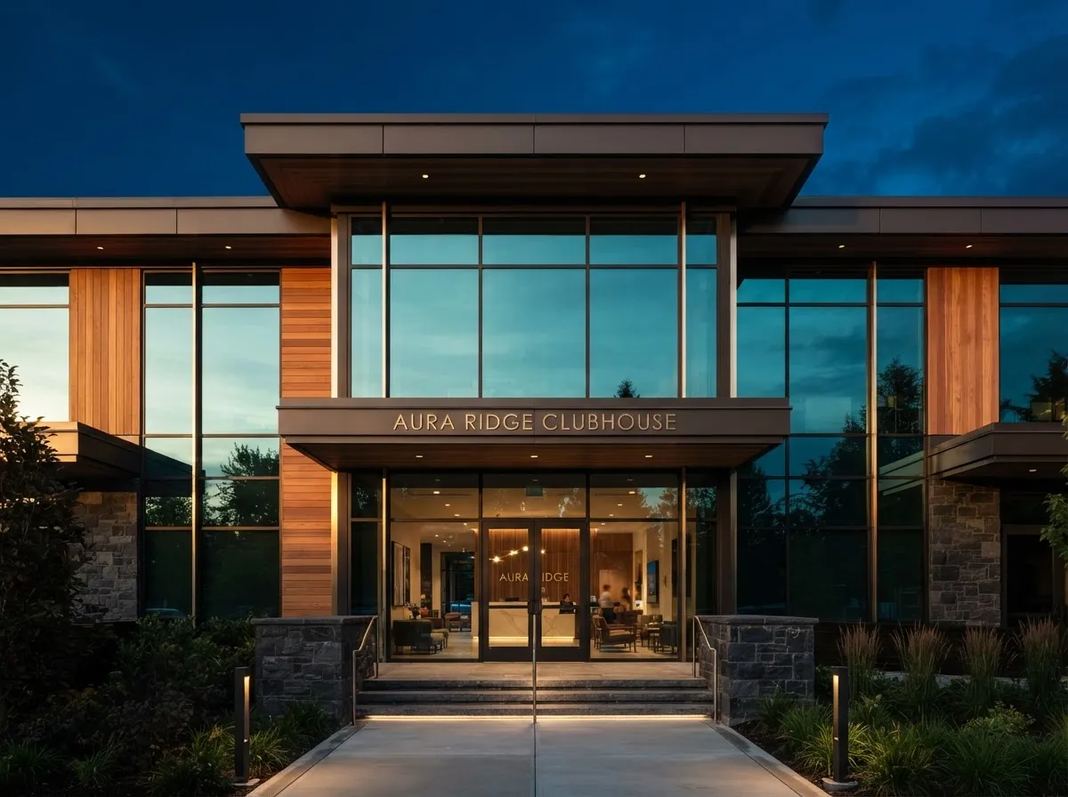 Architectural rendering of value-add clubhouse and capital improvements at Peace River