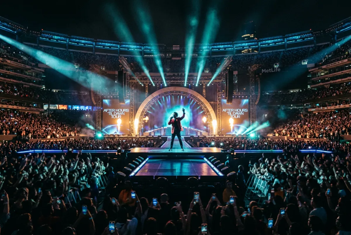 The Weeknd After Hours Til Dawn Stadium Tour live performance stage